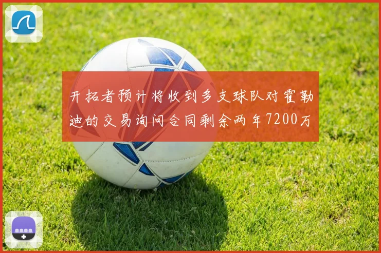 开拓者预计将收到多支球队对霍勒迪的交易询问合同剩余两年7200万